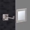 Satin Nickel Square Wall Mounted LED 3x Magnifying Mirror, Hardwired